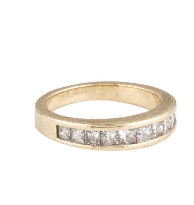 Eternity Ring 14k Yellow Gold Diamond 1.1 ctw 4 mm Band