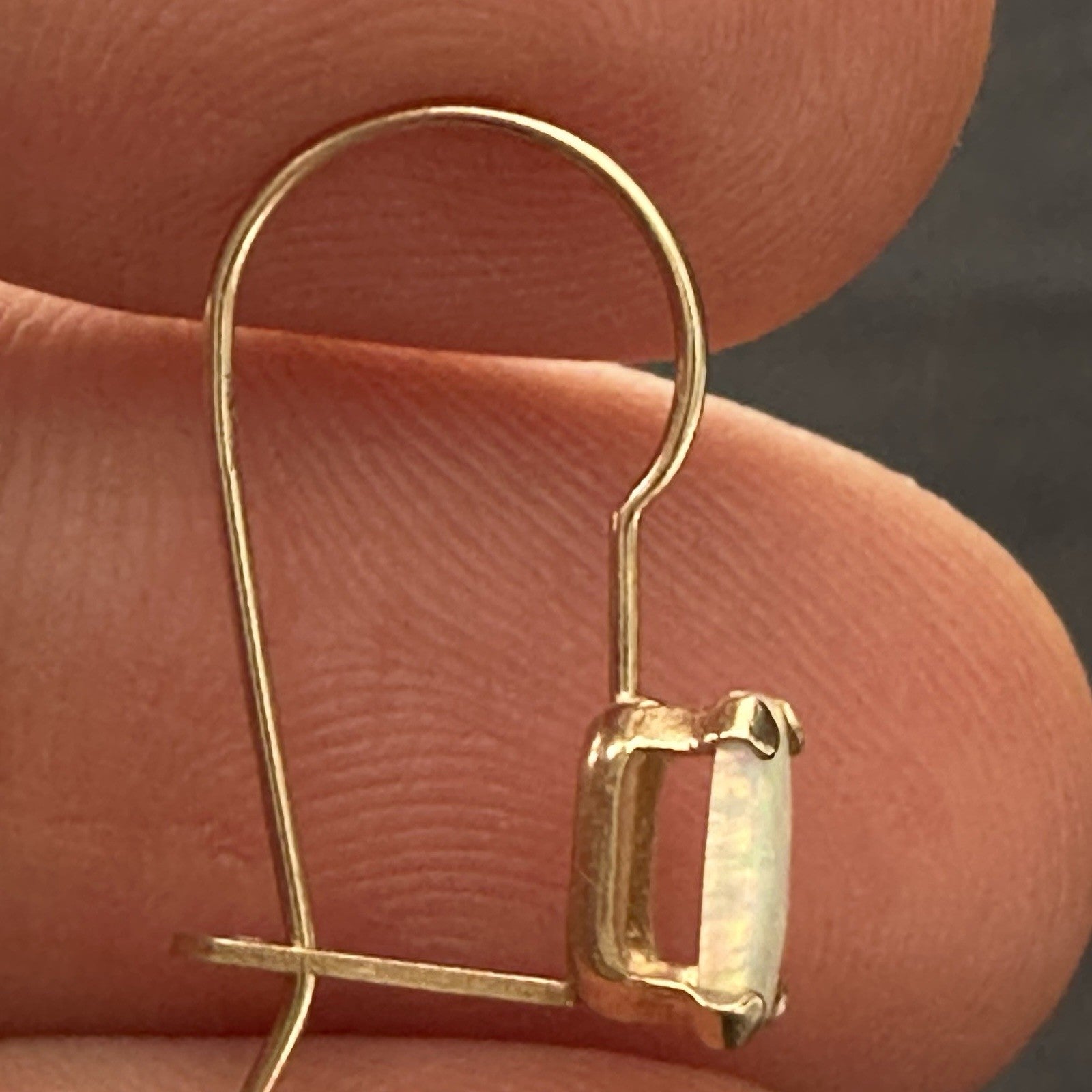 14k Opal Dangle Earrings 