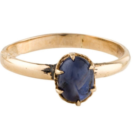 Antique English  18k star sapphire ring size 9.5