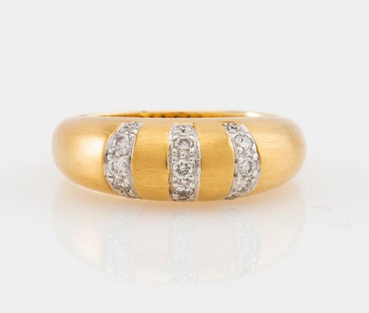 18k Vintage Diamond Cocktail Ring size 6.5
