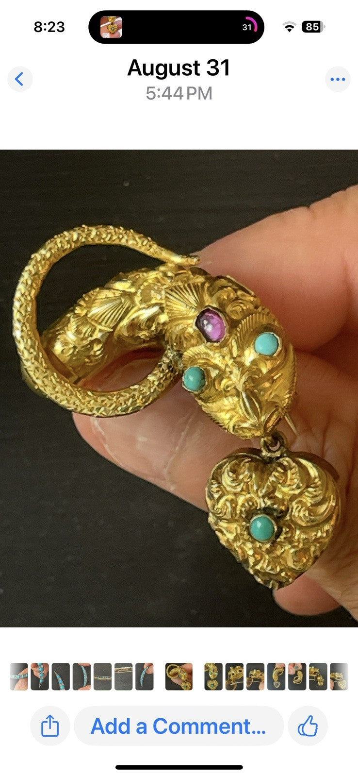 Victorian 20k Serpent Brooch