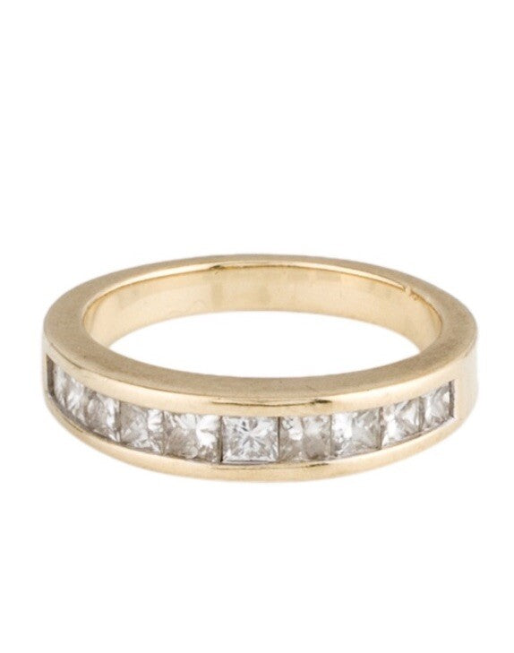 Eternity Ring 14k Yellow Gold Diamond 1.1 ctw 4 mm Band