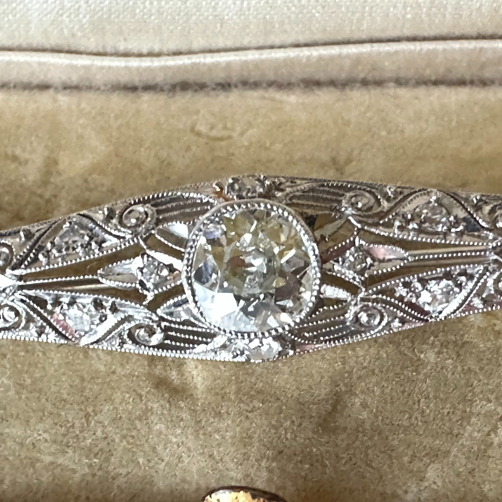 Bailey Banks Biddle Co. Art Deco Old European Cut 2 cttw Diamond Brooch