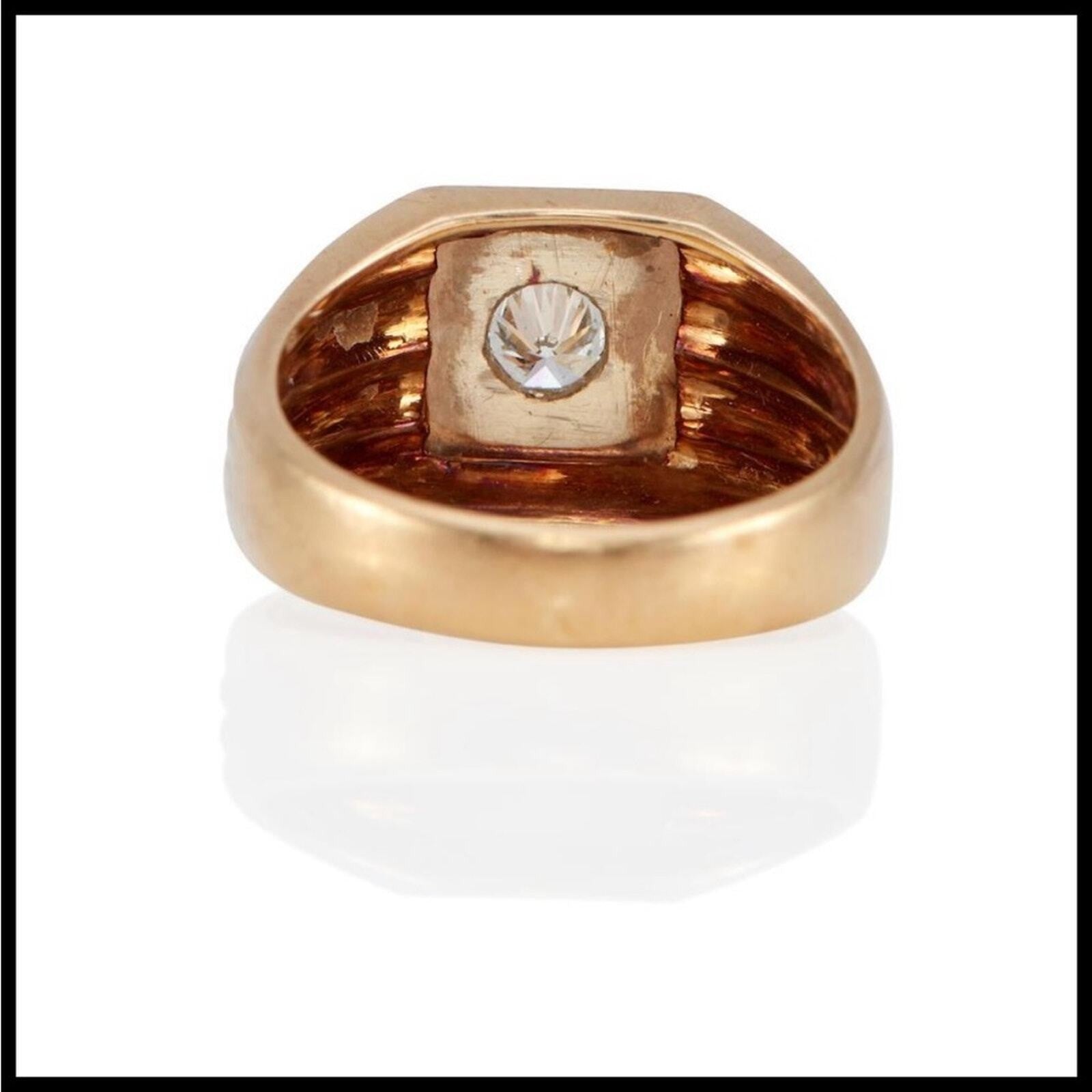 Vintage 1990’s 14k GOLD AND DIAMOND RING Chunky! 7.7 Grams