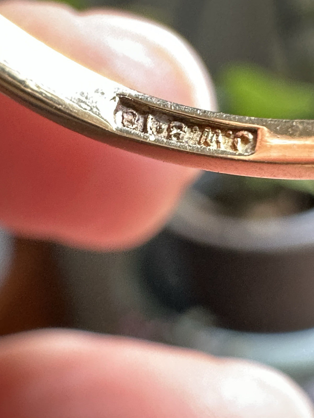 Antique old European and Old Cushion Cut 5 diamond Bezel Setting ring Size 6.5