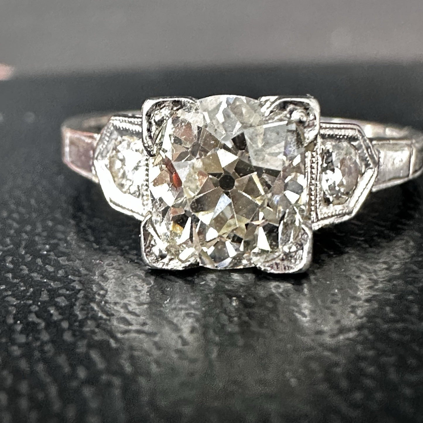 Edwardian Old European Cut Diamond  Ring 1.26 Cttw