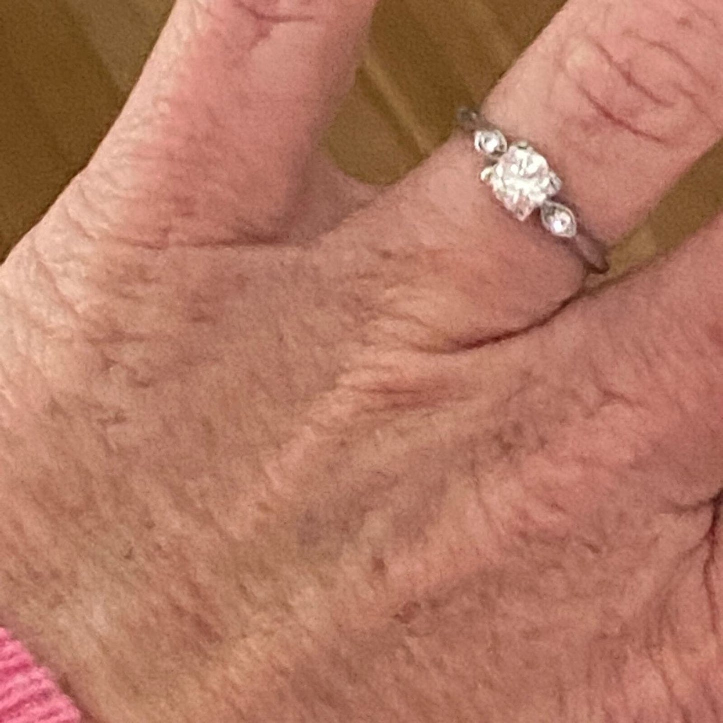Edwardian platinum Old European Cut Diamond Ring video added!