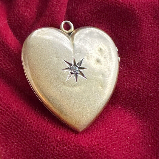 10k Gold Victorian Heart Locket Pendant 1.5 Inches 5 G