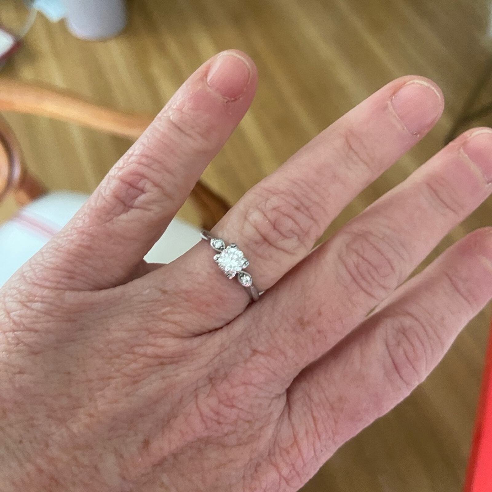 Edwardian platinum Old European Cut Diamond Ring video added!
