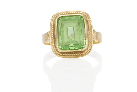 Vintage 14k gold 3.5-4 ct CHRYSOBERYL ring