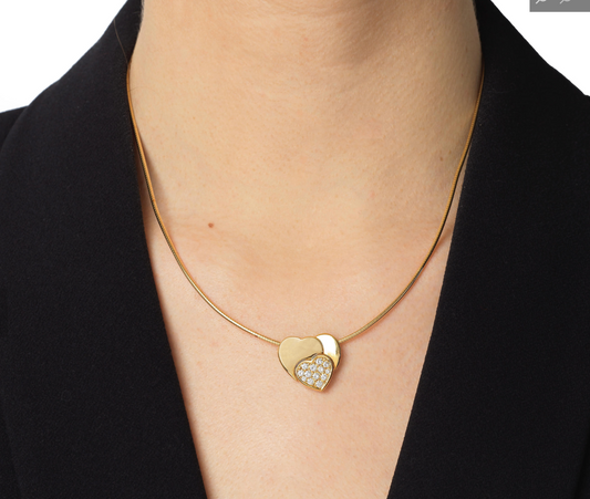 Fred of Paris Diamond Heart Pendant Necklace 18k