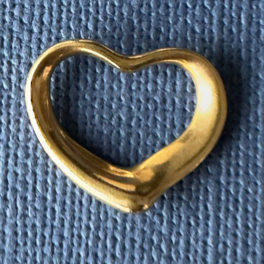 Tiffany & Co. Elsa Peretti Open Heart Pendant  18K Yellow Gold  (25mm) 4.34 g