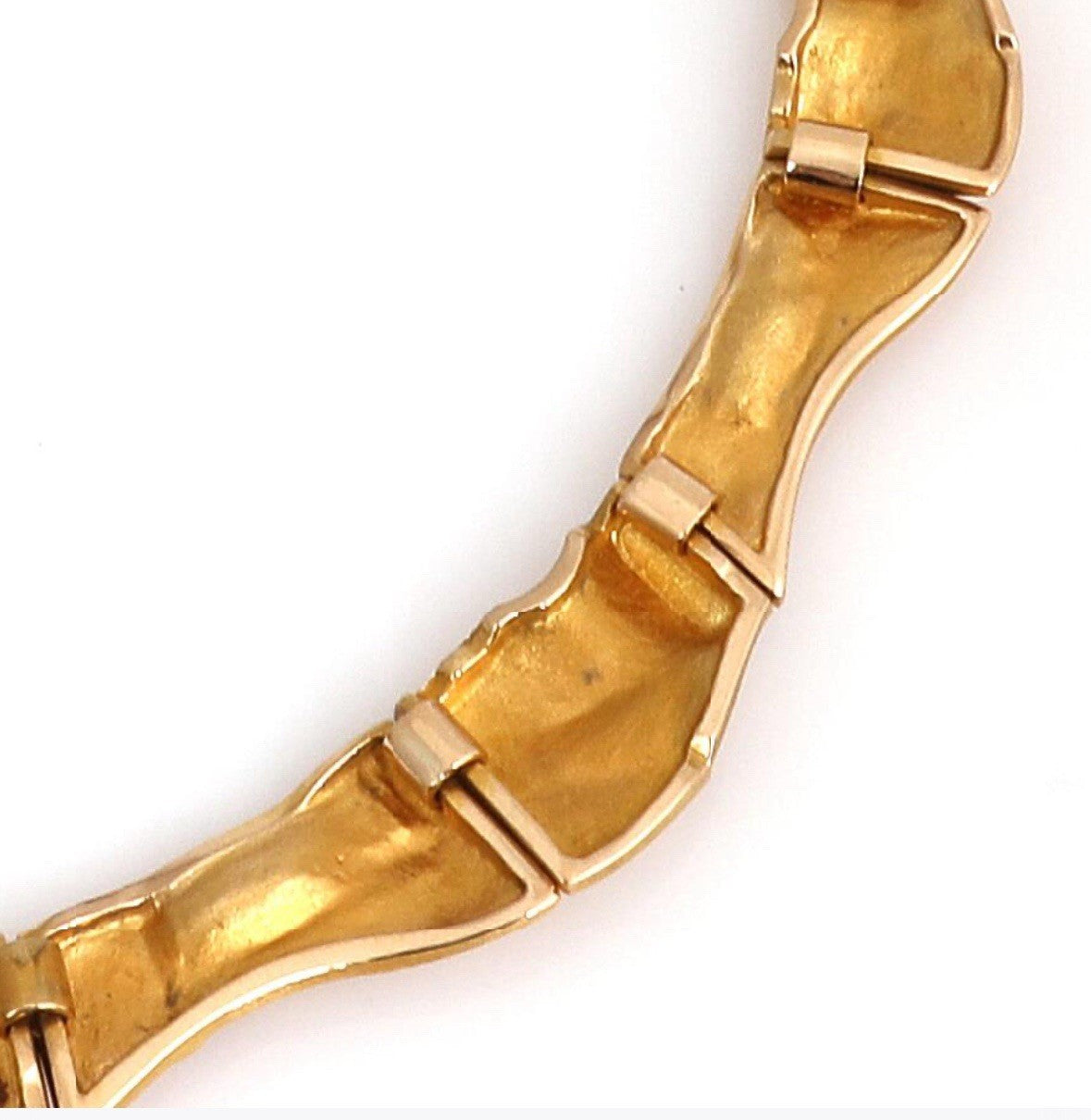 Bjorn  Weckstrom: A “Rumo” necklace of 14k gold and platinum 64g