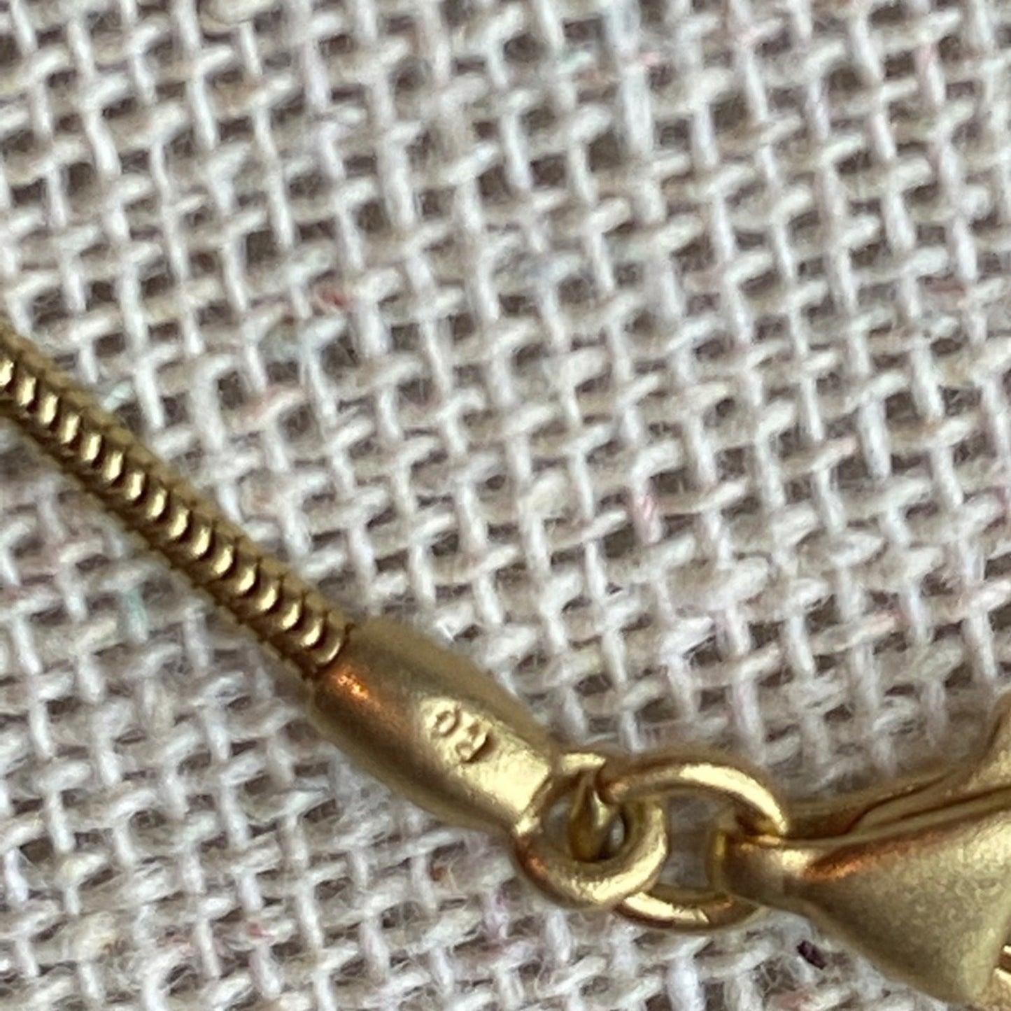 14k POM 24 inch Gold chain with POM 14k pendant with pearl.