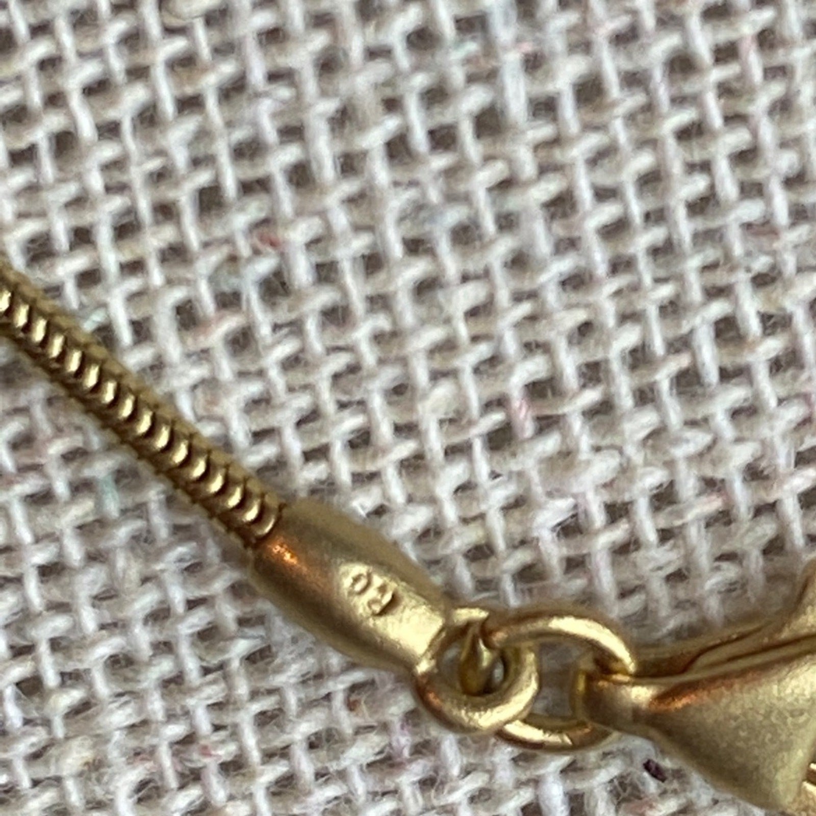 14k POM 24 inch Gold chain with POM 14k pendant with pearl.