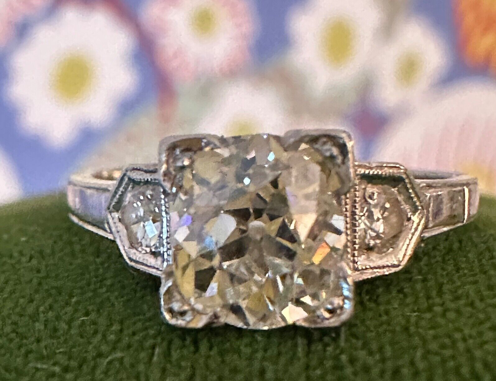 Edwardian Old European Cut Diamond  Ring 1.26 Cttw