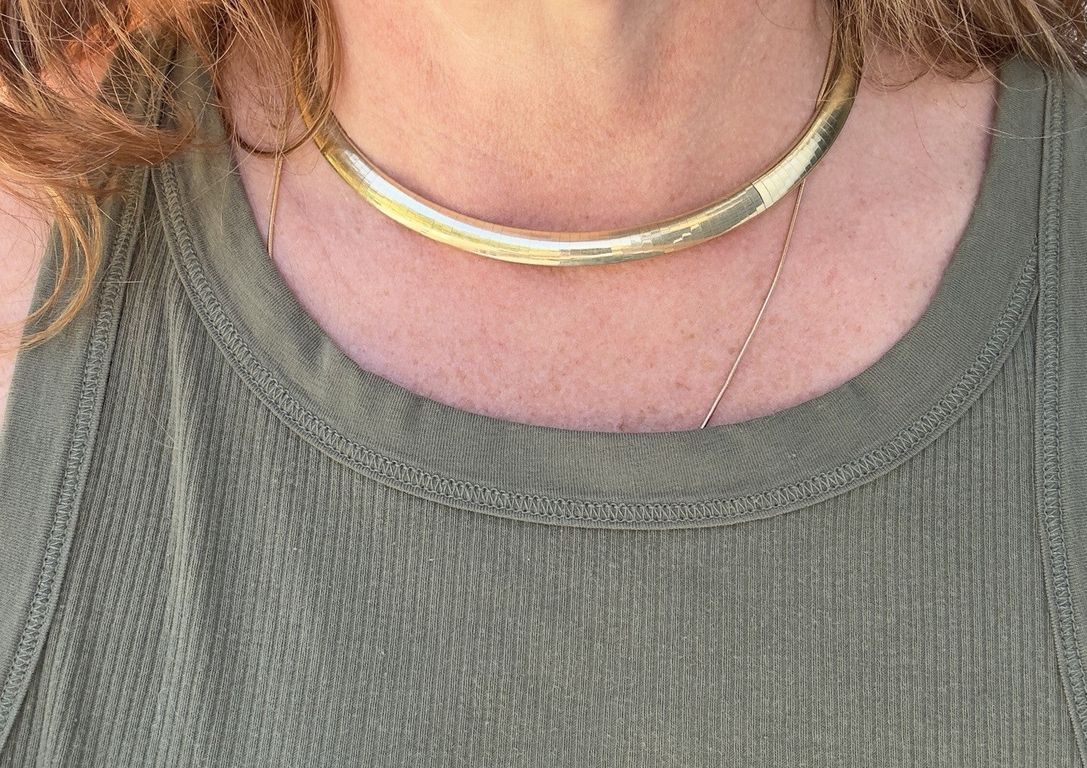 Vintage 14k Omega Necklace 