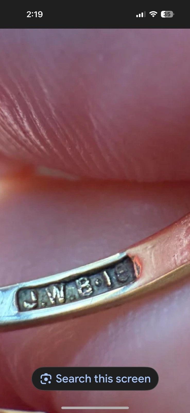 Antique old European and Old Cushion Cut 5 diamond Bezel Setting ring Size 6.5