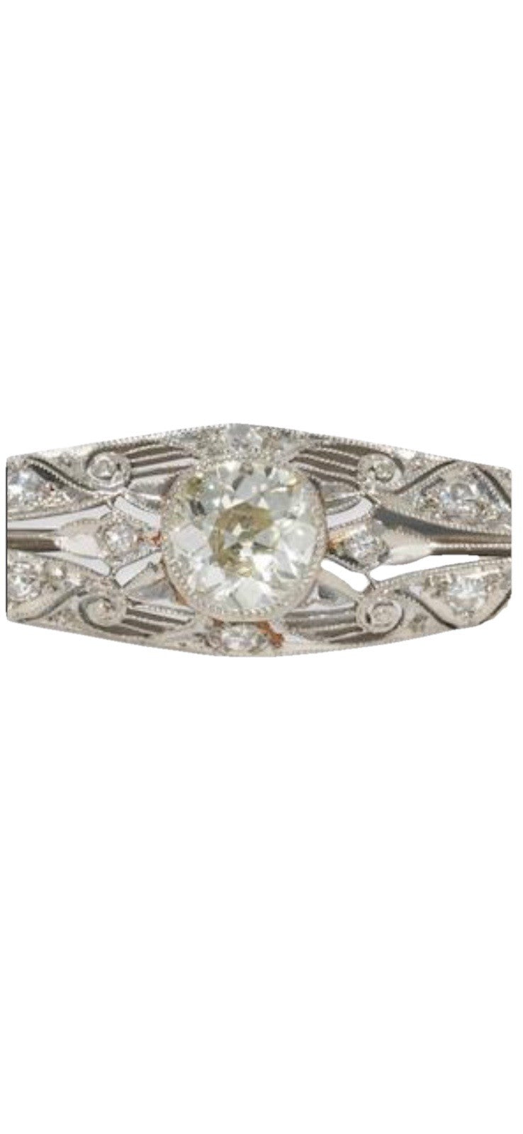 Bailey Banks Biddle Co. Art Deco Old European Cut 2 cttw Diamond Brooch