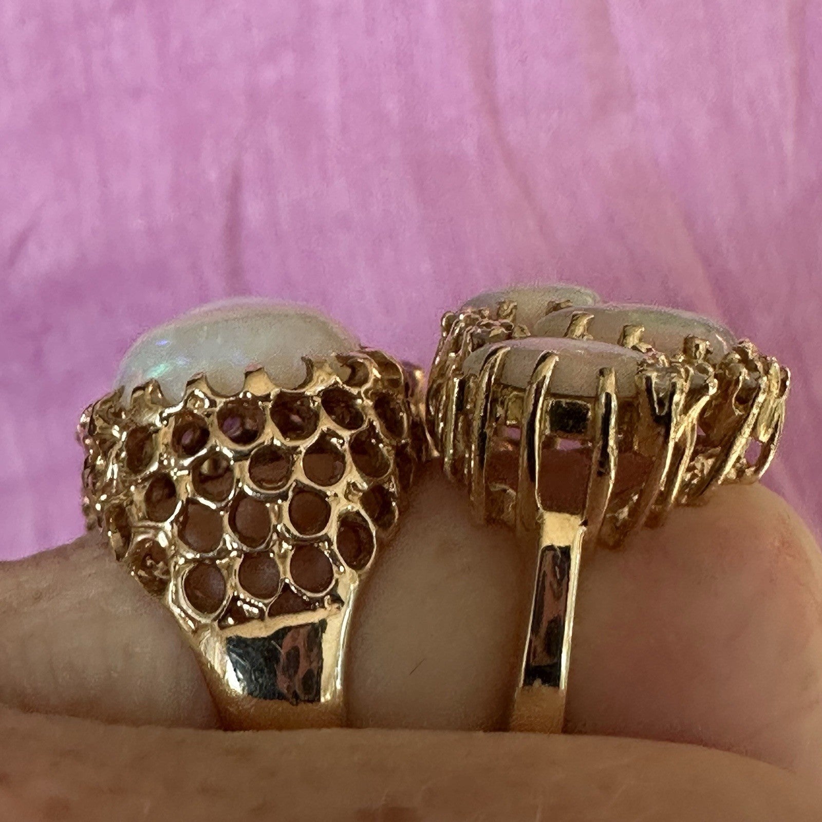 Vintage 14K 3.12 cttw Opal Cocktail Ring