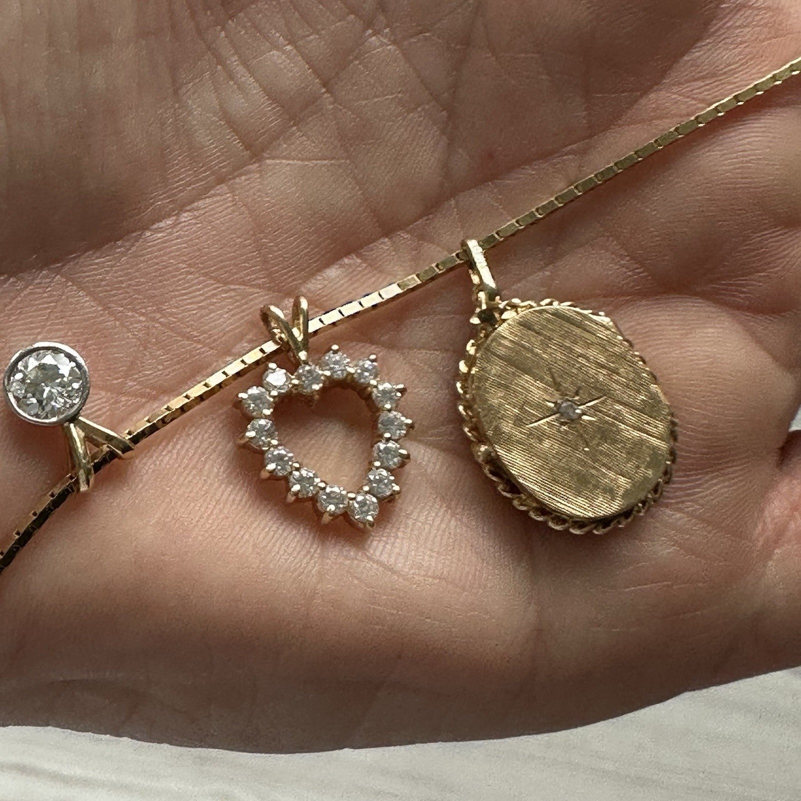Antique 14K Gold Victorian Diamond Locket