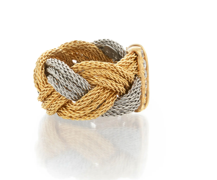 Henry Dunay 18K Gold, Platnium  Diamond Ring  size 7