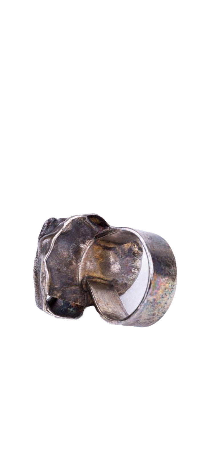 Brutalist Mid Century Necklace And Ring  By Jens Peter Gudjonsson -Chalcedony