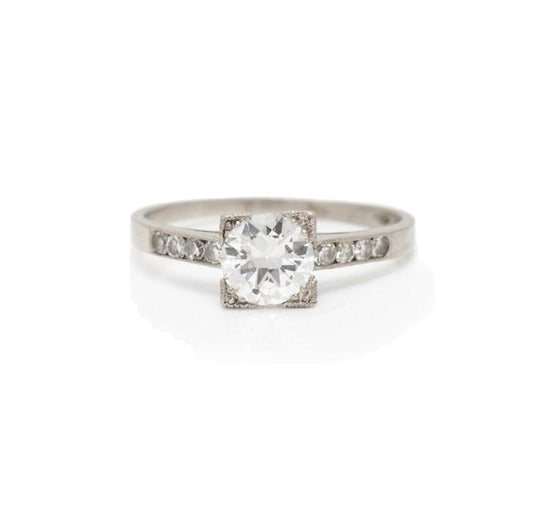 Antique Old European Diamond G/VS2 Platnium Ring