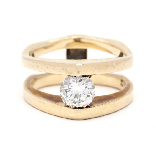 Modernist Diamond Ring (F-G color, VS2 )