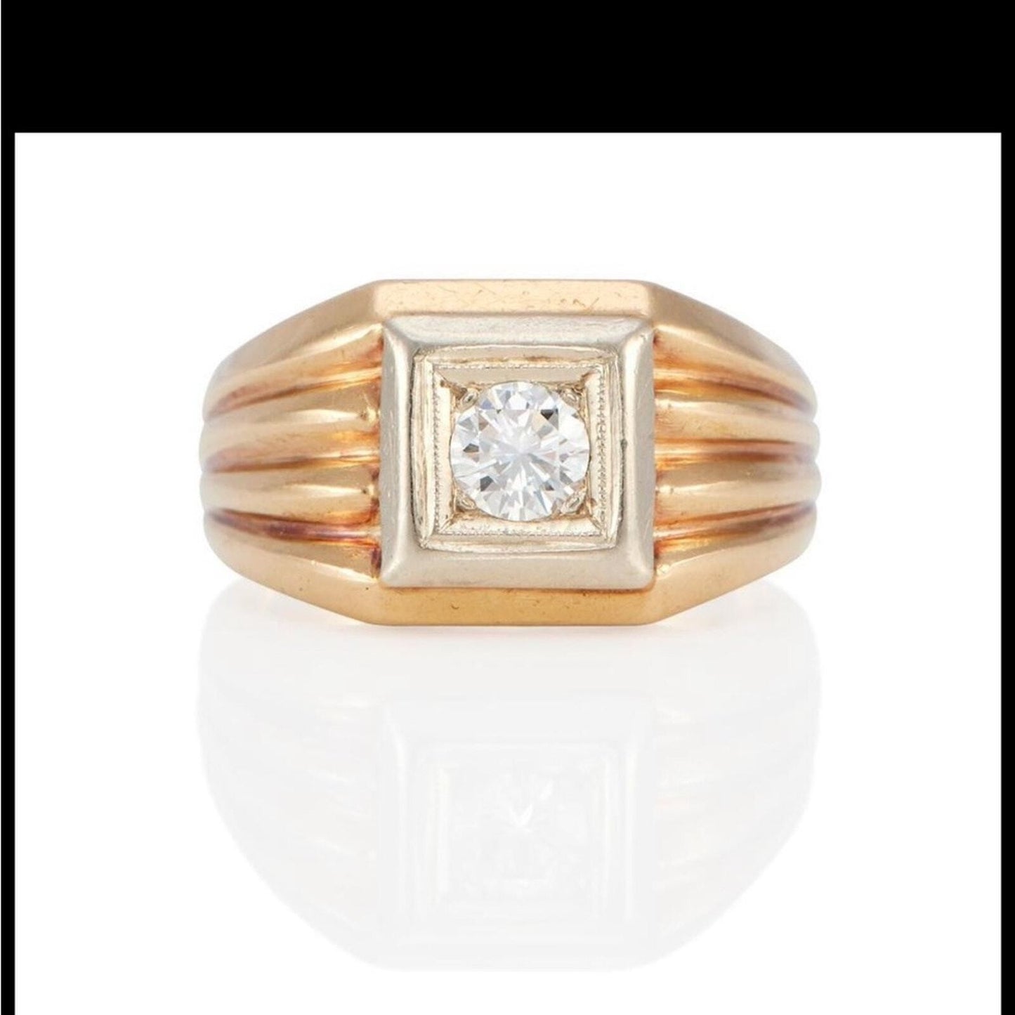 Vintage 1990’s 14k GOLD AND DIAMOND RING Chunky! 7.7 Grams