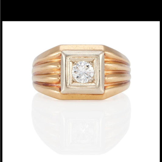 Vintage 1990’s 14k GOLD AND DIAMOND RING Chunky! 7.7 Grams