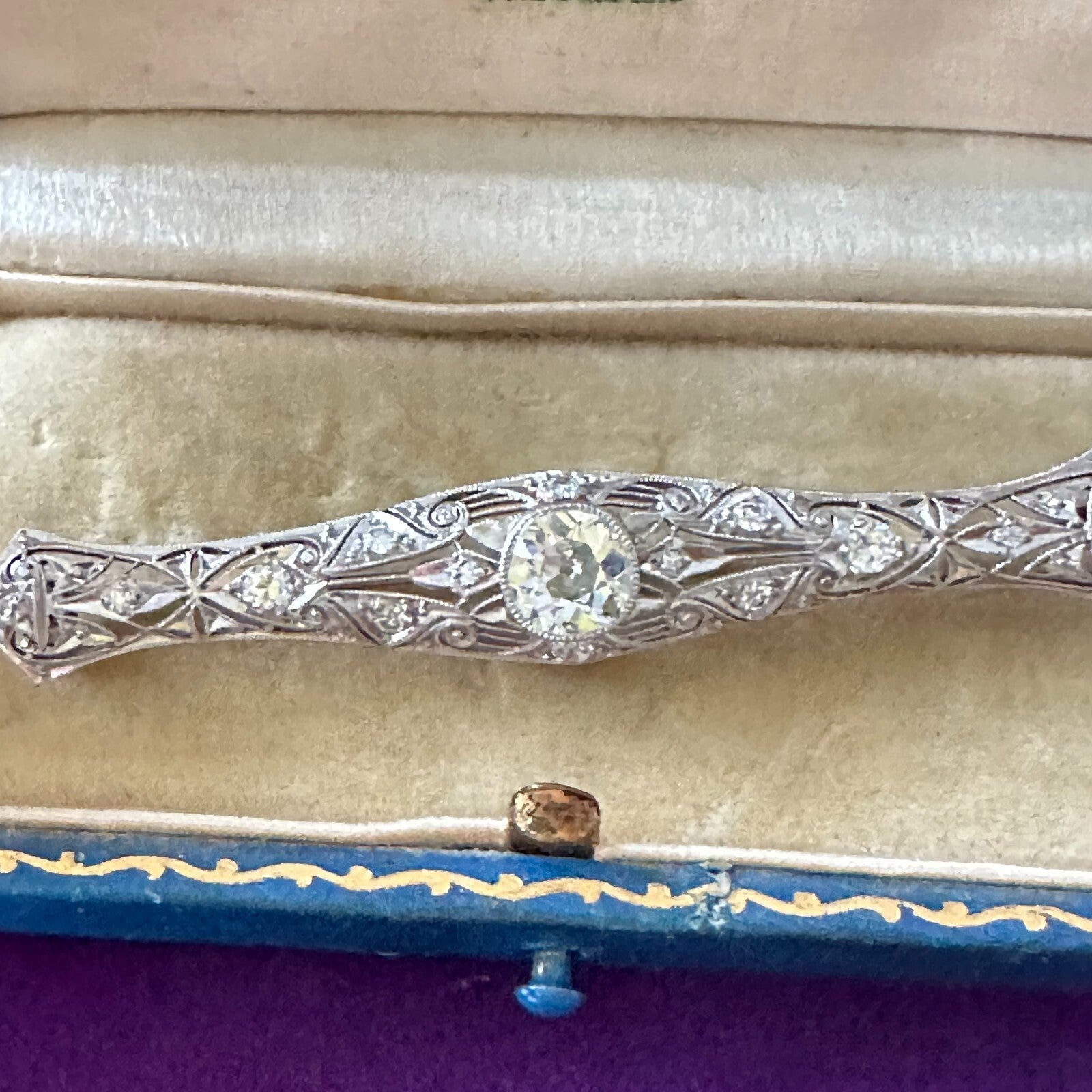 Bailey Banks Biddle Co. Art Deco Old European Cut 2 cttw Diamond Brooch