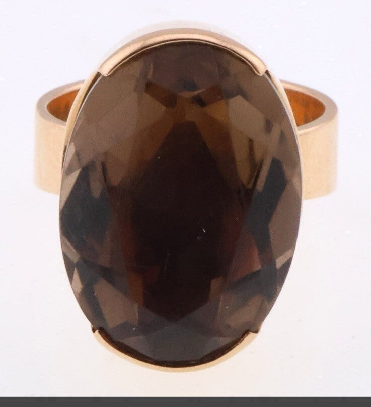 14 Karat Yellow Gold Mid century modern Ring