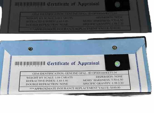 Gorgeous Colors 1 Ct  Australian Opal Loose Gem Stone With Appraisal Paperwork