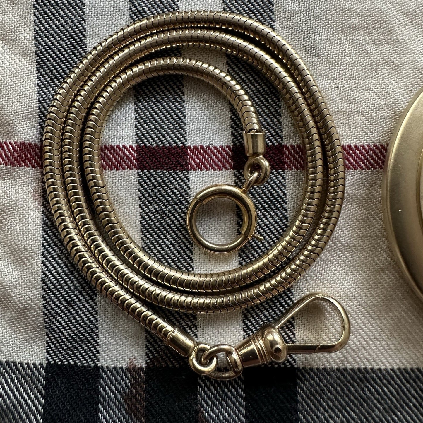 Vintage 1968 14k Omega Pocketwatch and Watch Chain Excellent Condition