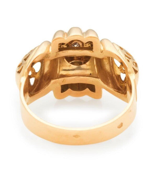 Gorgeous French Diamond Ring in 18k Gold