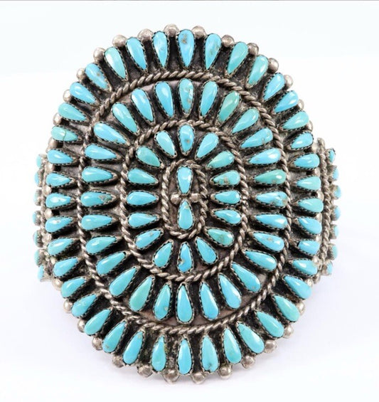 Navajo/Henry Yazzie Turquoise Cuff Bracelet