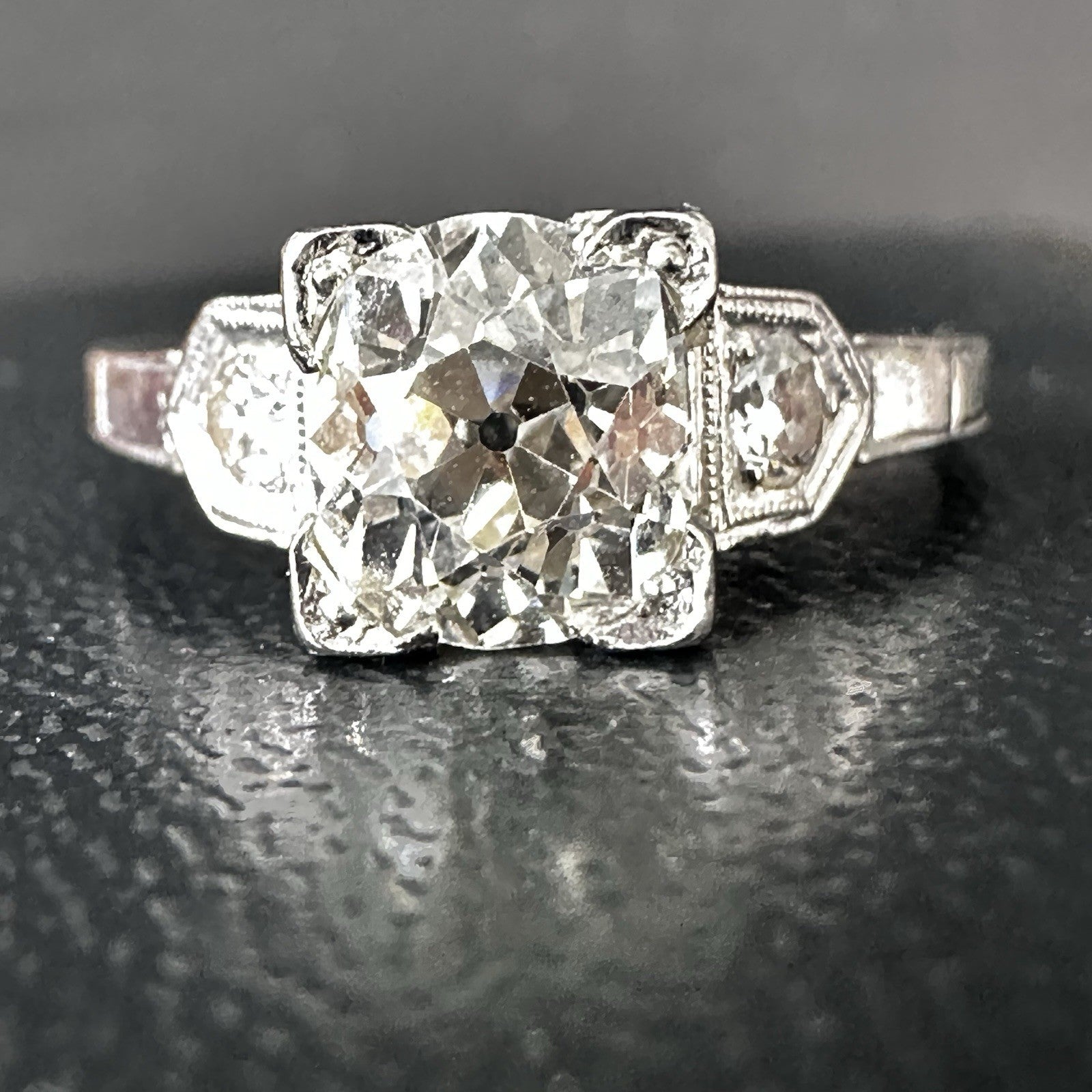 Edwardian Old European Cut Diamond  Ring 1.26 Cttw
