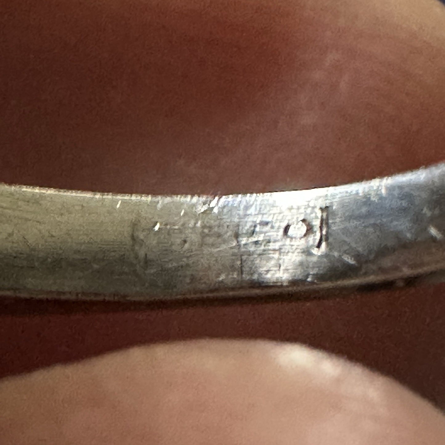 Art Deco Platnium Moonstone Diamond And Sapphire Ring 