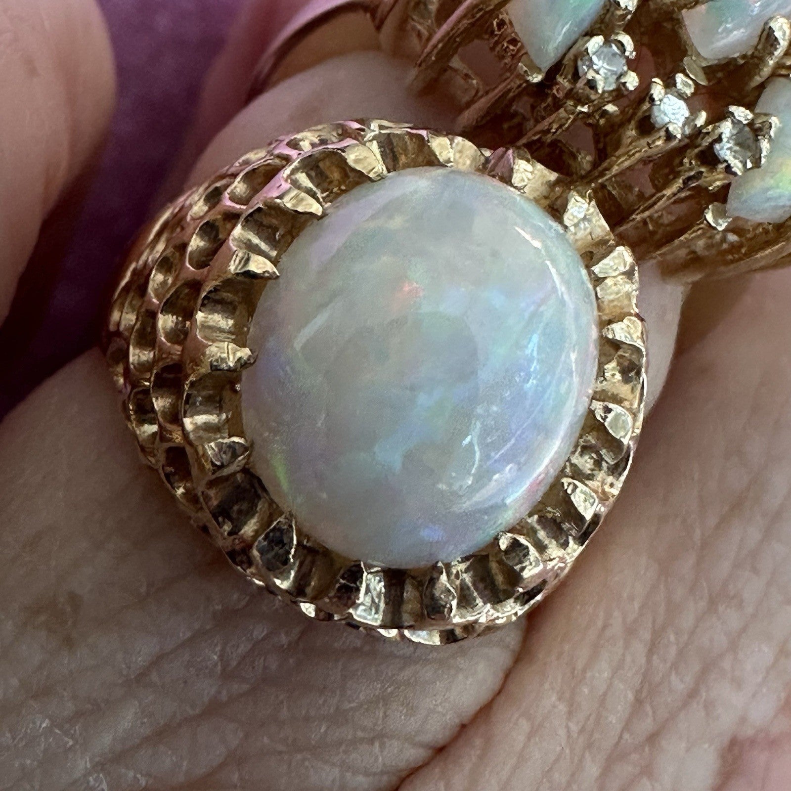 Vintage 14K 3.12 cttw Opal Cocktail Ring