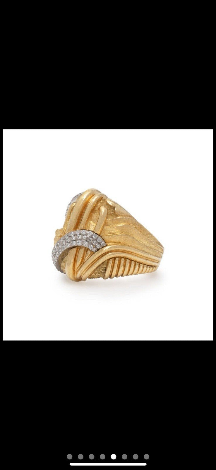 Henry Dunay 18K Gold, Platnium  Diamond Ring  size 7