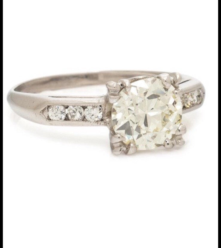 Old European Cut 1.6 ct Diamond Ring VSI