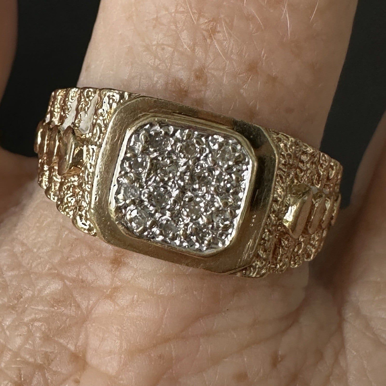 Vintage 10k Diamond Ring Size 11