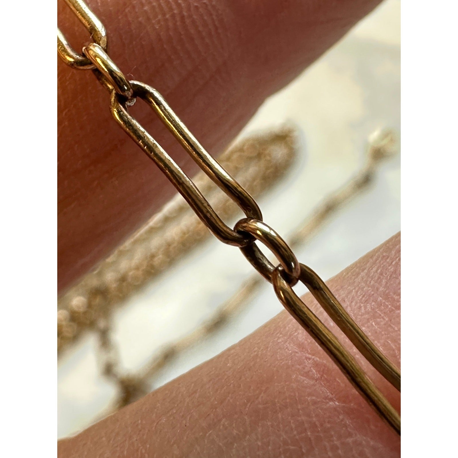 ANTIQUE 10K GOLD, PEARL & ONYX PENDANT  On A rose gold mini trombone Link