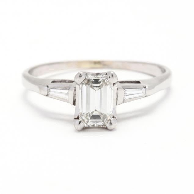1 cttw Emerald Cut Diamond Ring G/  VS2