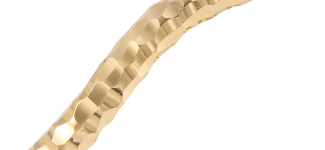 H.W. Burdick 14K Gold wavy hinged bangle 9g
