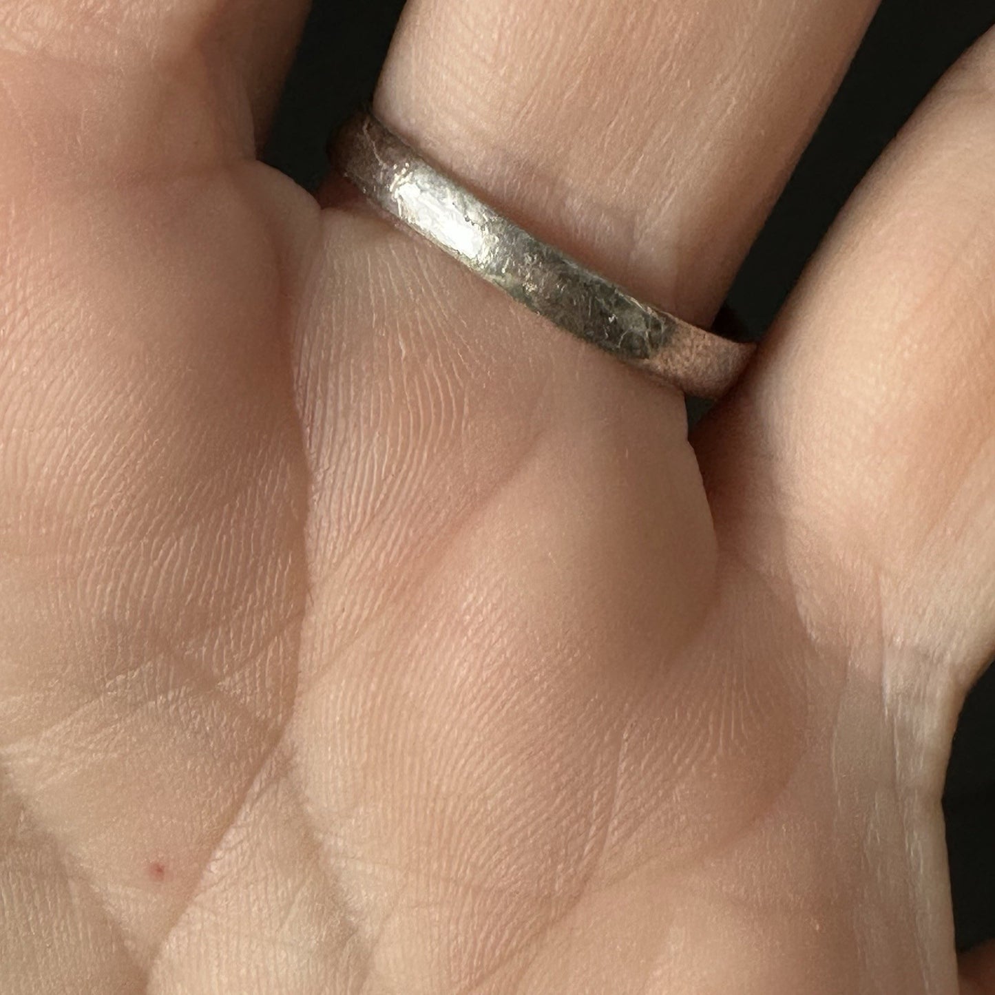 Sterling Silver Cocktail Ring Pink Mother of Pearl Square Size 10.2