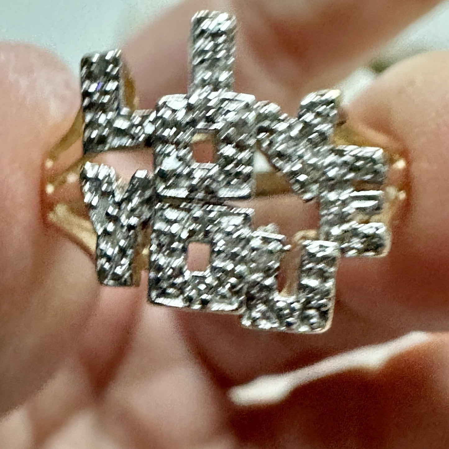 14k Diamond Ring “ I Love You”