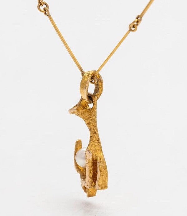 Bjorn Weckstrom, 14K gold and cultured pearl necklace