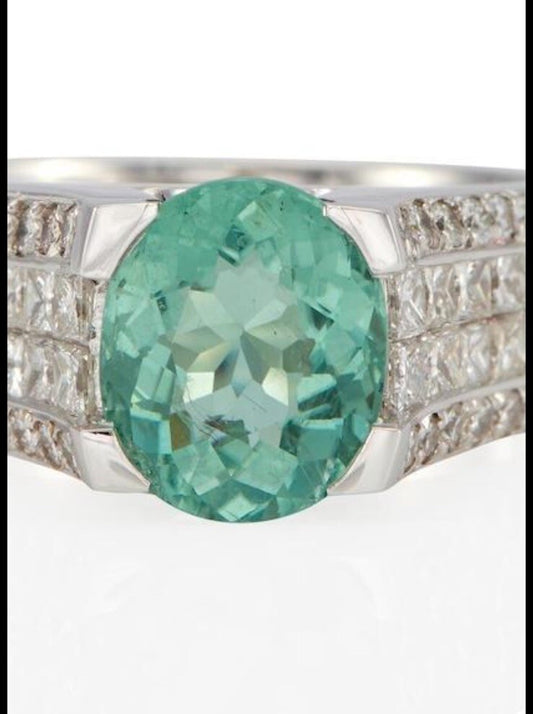 18k Paraiba Tourmaline Ring W/ GIA report